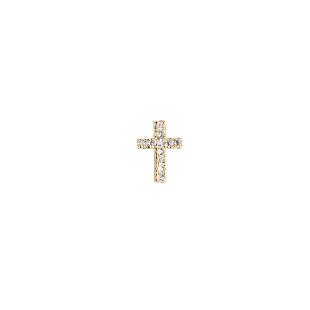 Tiny Cross 925 Silver Piercing 