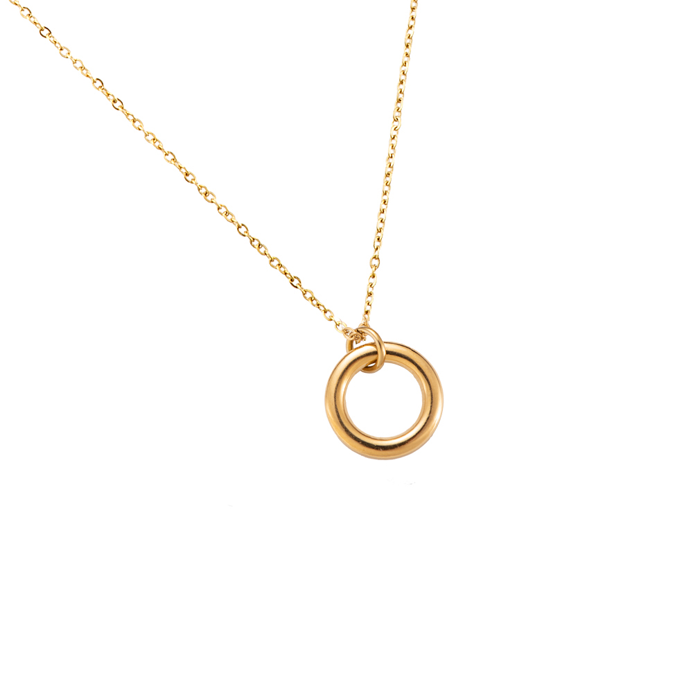 Simple Ring Stainless Steel Necklace