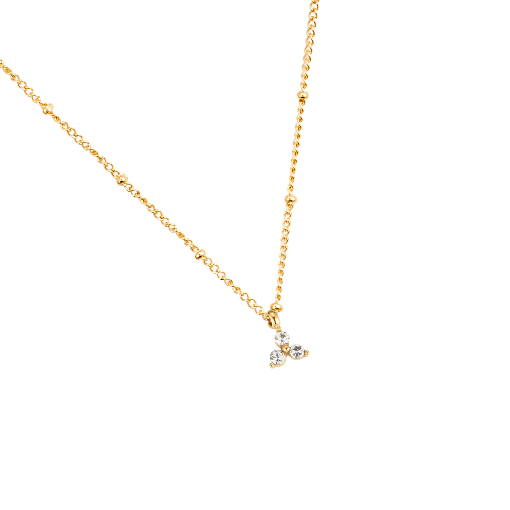 Trinity Diamonds Pulley Stainless Steel Necklace
