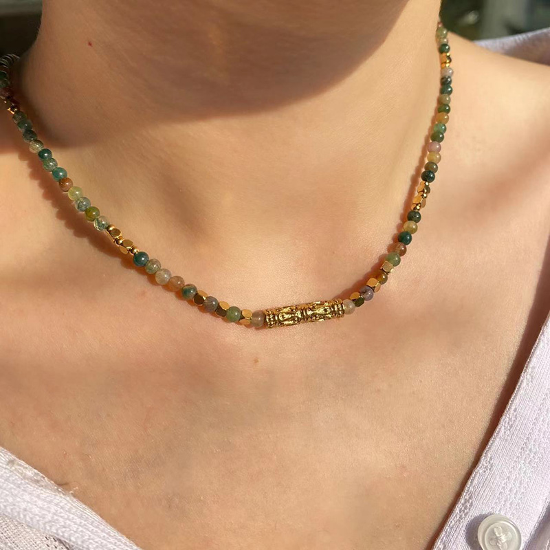 Forest Natural Stones Choker Necklace