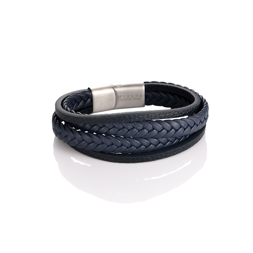 Marc Multi-Layered Stainless Steel Leather Bracelet