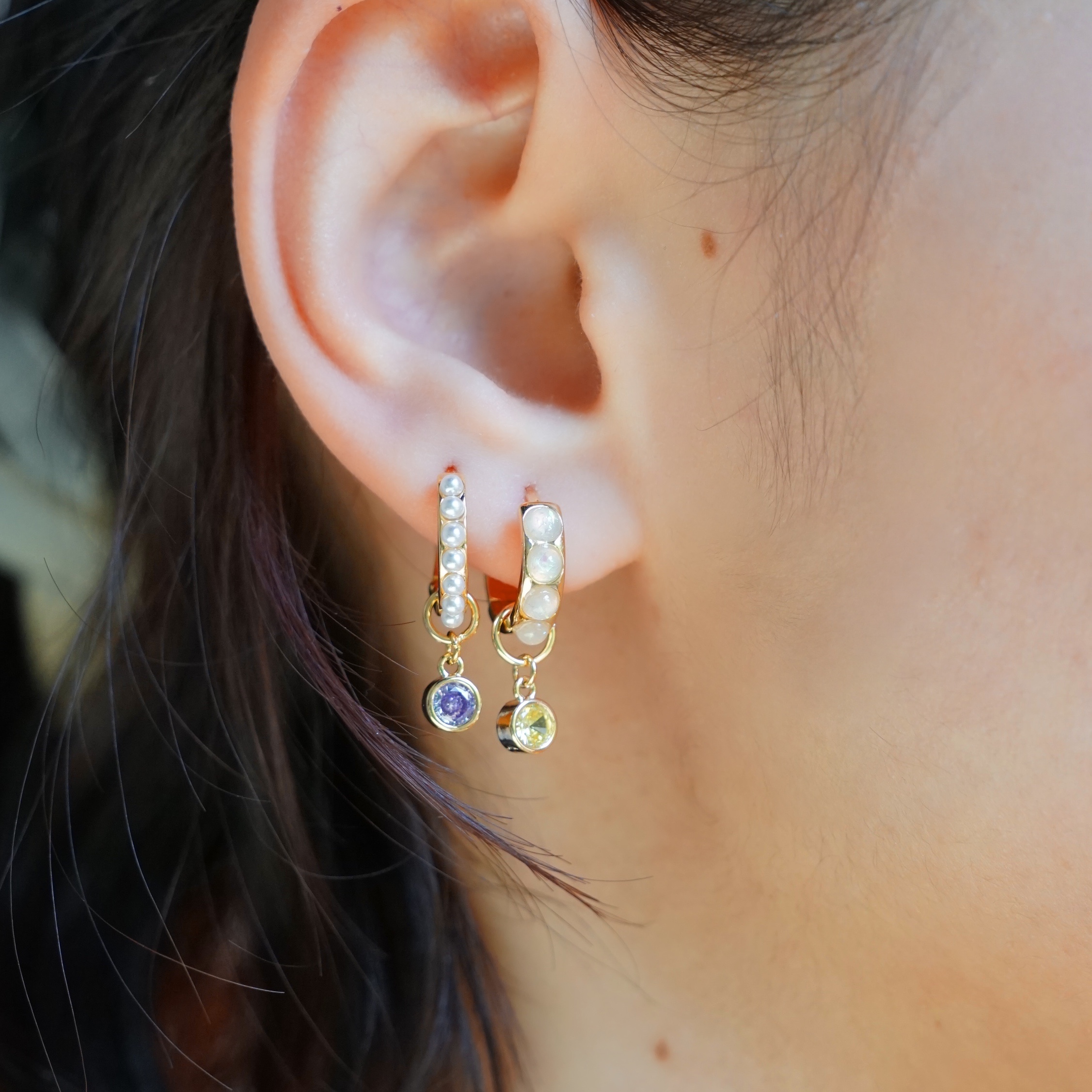 Opal Gloria  Plated Earrings