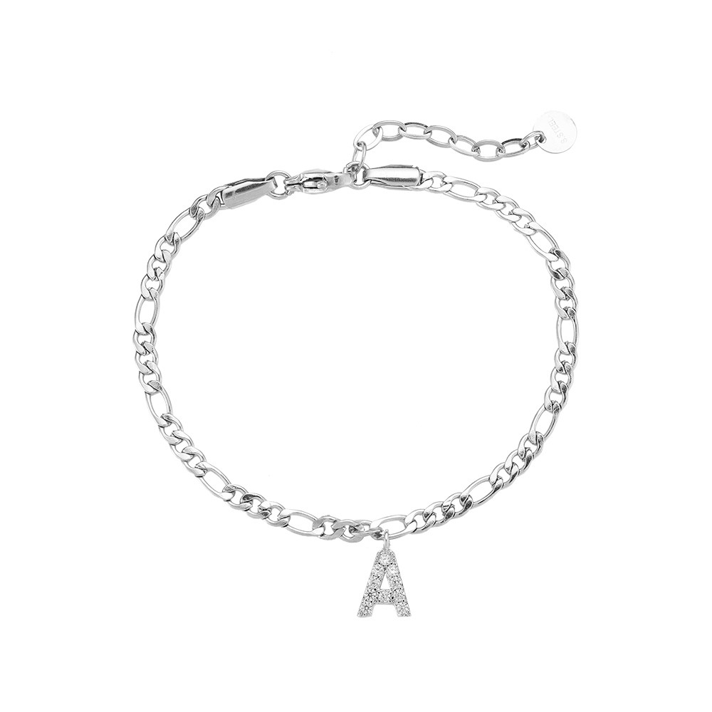 Alphabet Stainless Steel Bracelet