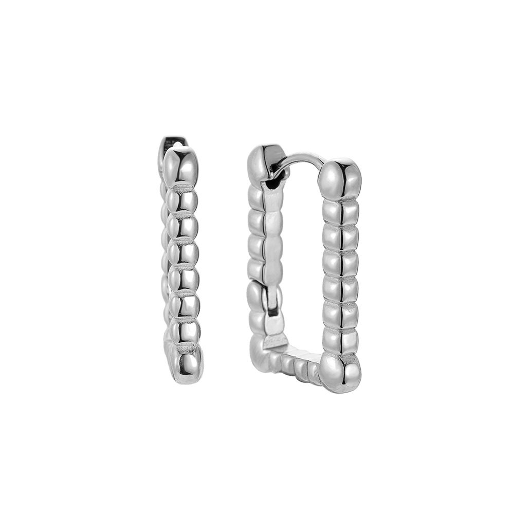 Bubbly Frame Stainless Steel Earrings