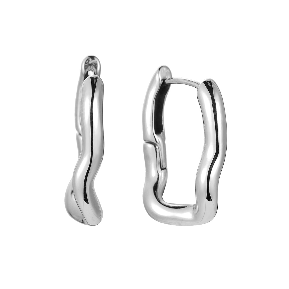 Molten Chain Link Stainless Steel Earrings