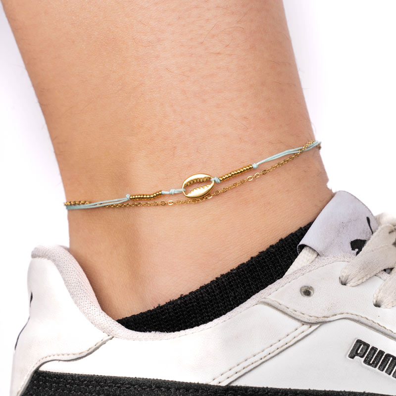Seashell Crown Stainless Steel Anklet