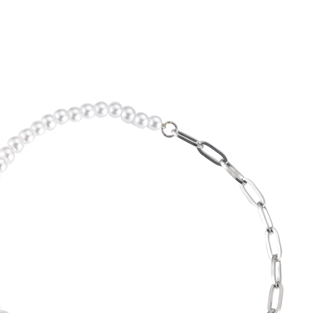 Artificial Pearls Edelstahl Armband