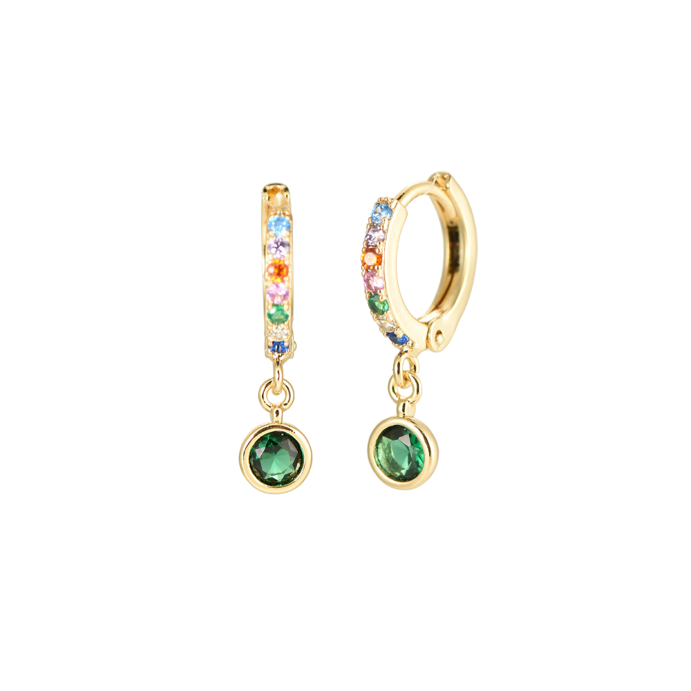 Color Bomb Diamond Gold-plated Earrings