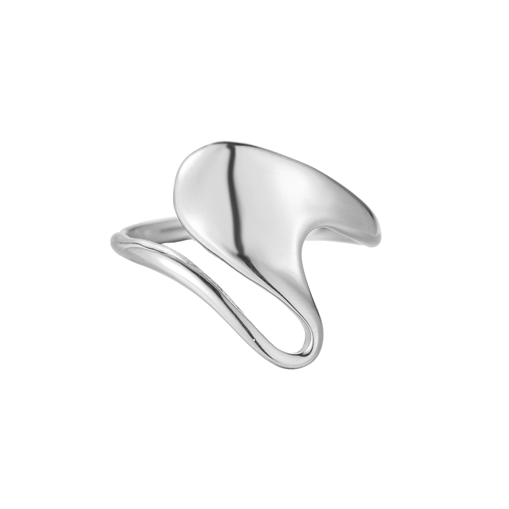 Molten Whiplash Wave Stainless Steel Rings