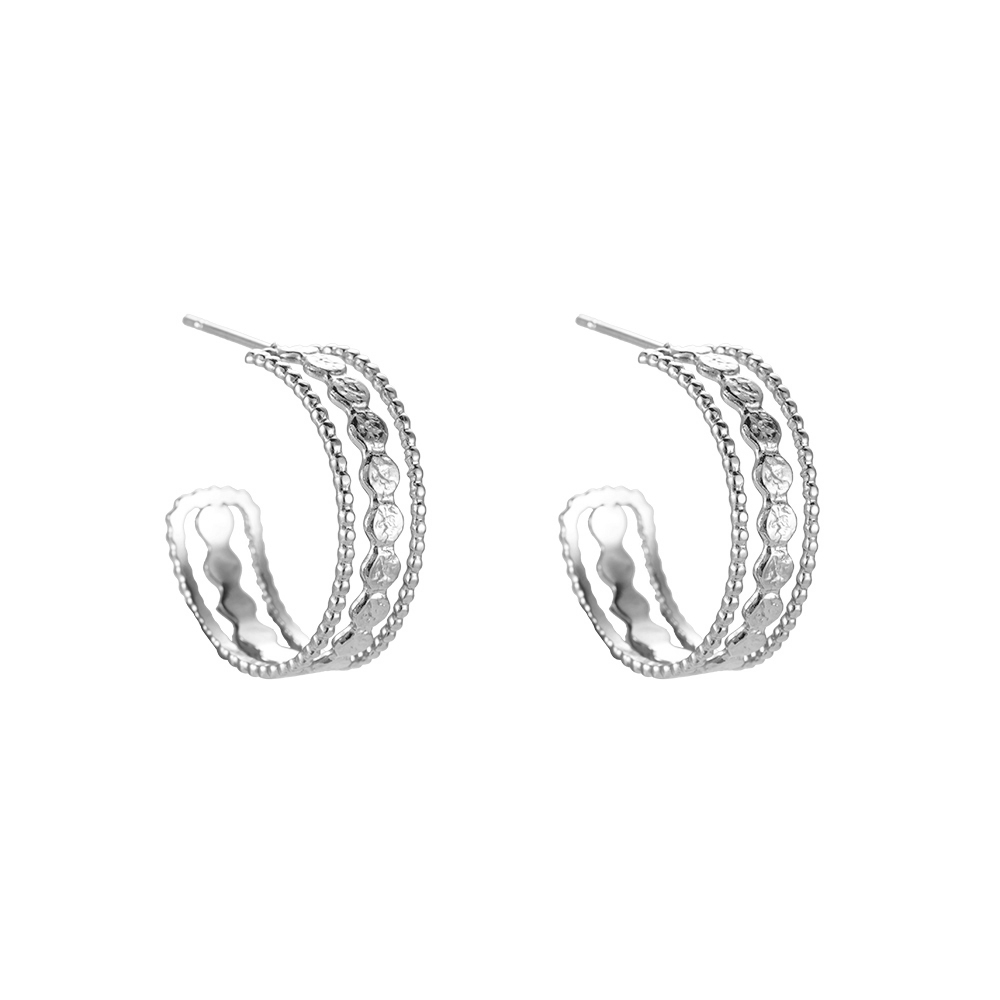 3 Layers of points Stainless Steel Earring