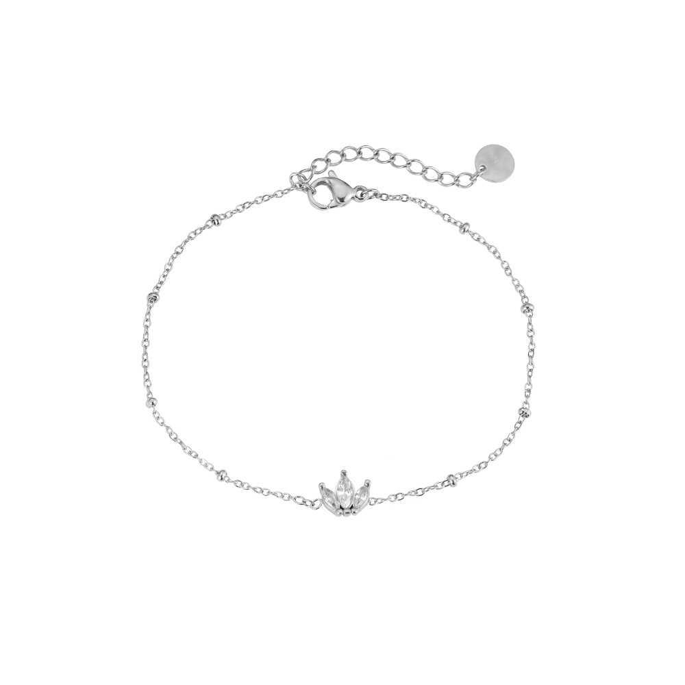 Leaf Crown Stainless Steel Bracelet