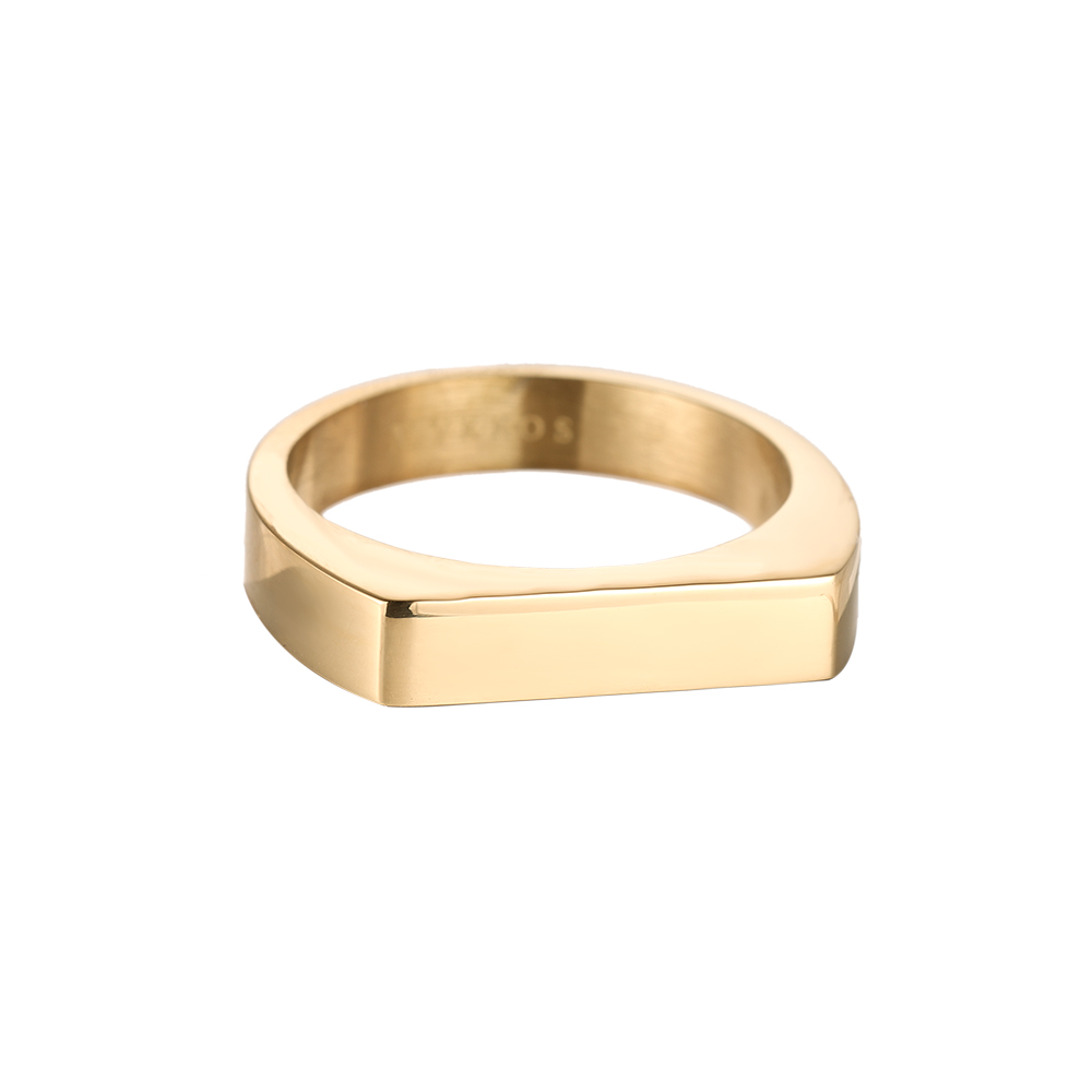 Simple Flat Top Edelstahl Ring