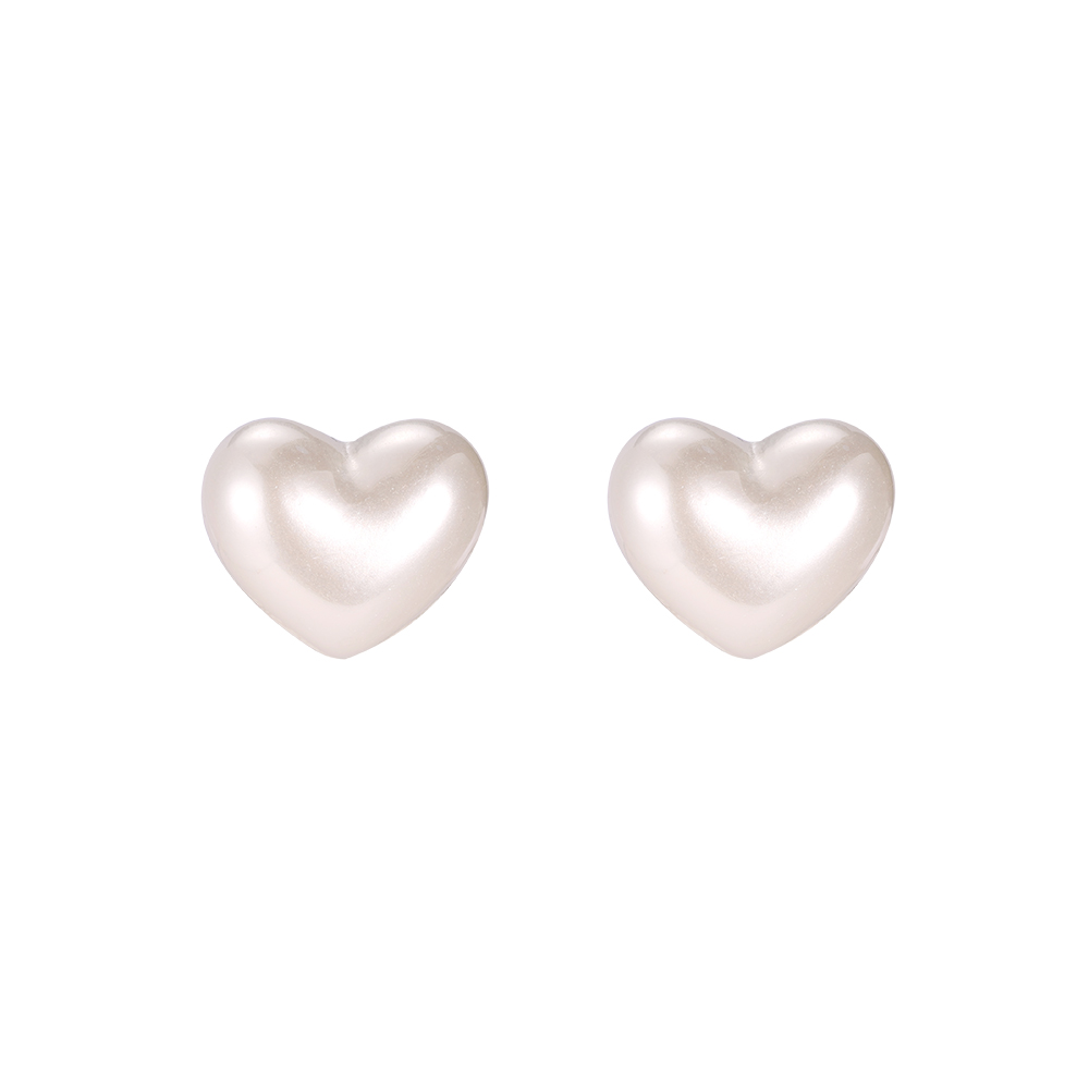 Resin Heart Max Stainless Steel Ear Studs