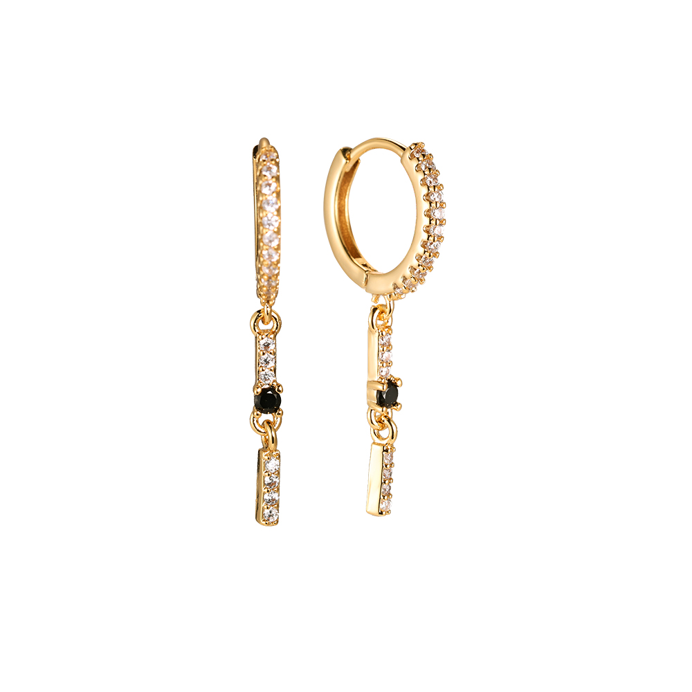 Slim Zopf Gold-plated Earrings