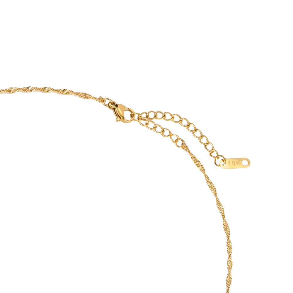 Golden Flower Edelstahl Halskette