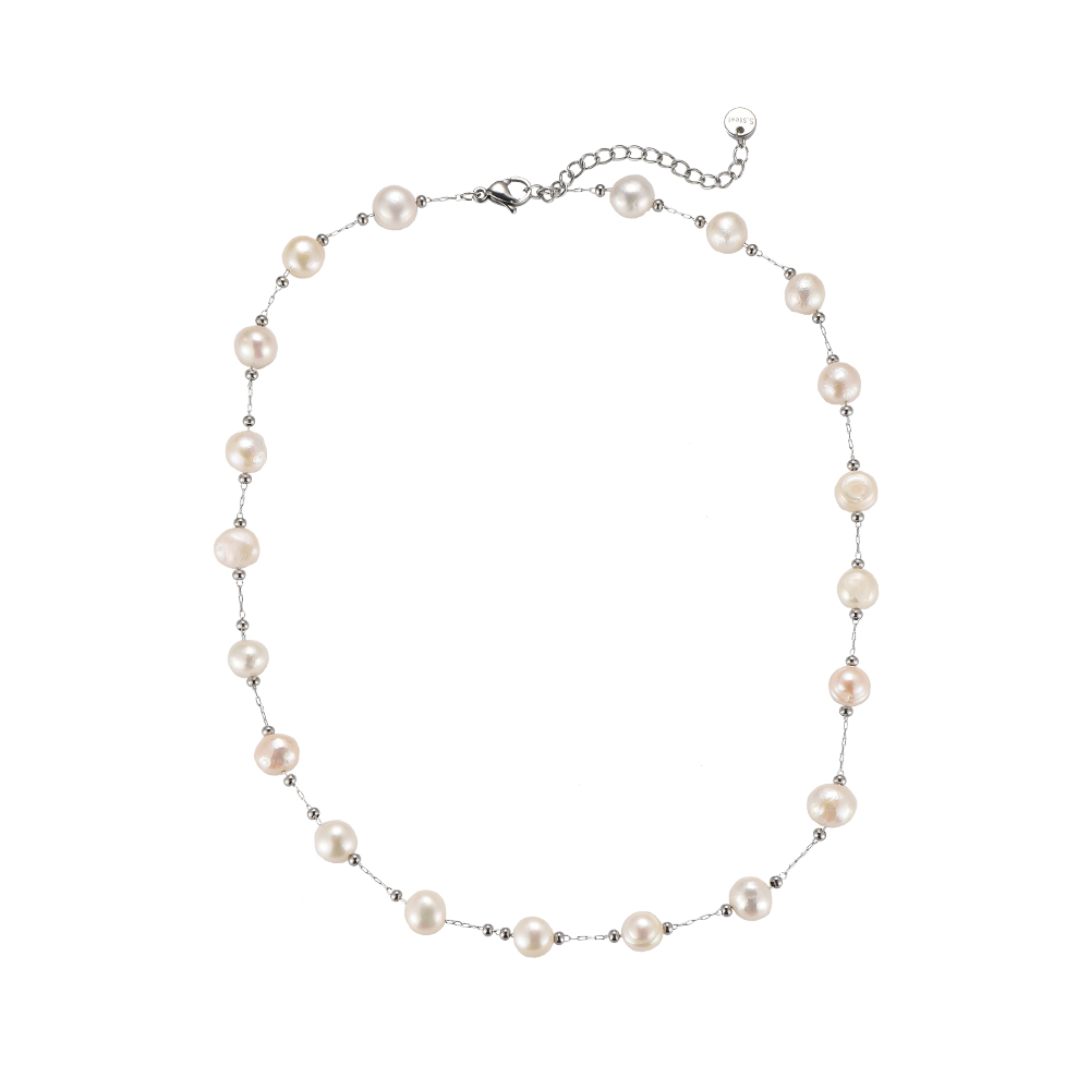 Gabi Pearl Stainless Steel Necklace