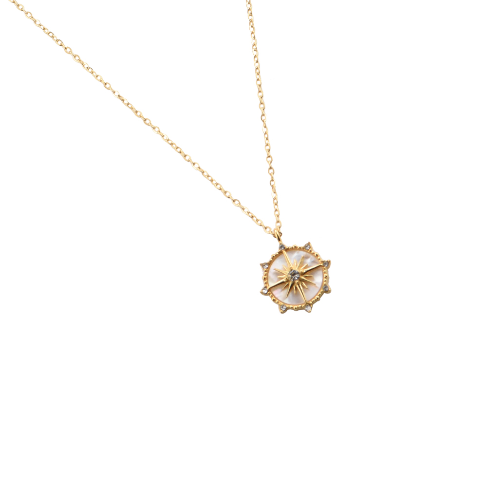 Pearly Northern Star Edelstahl Kette