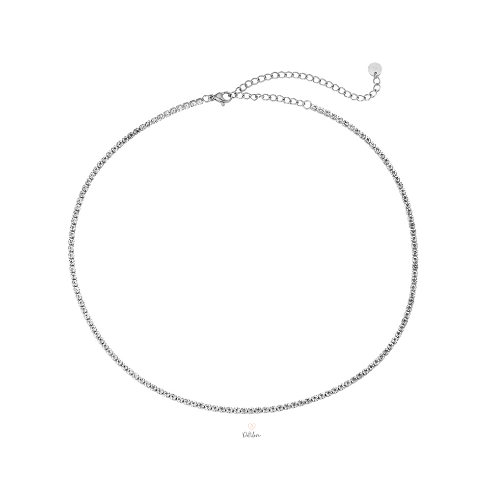 Fine Tennis Stainless Steel Necklace