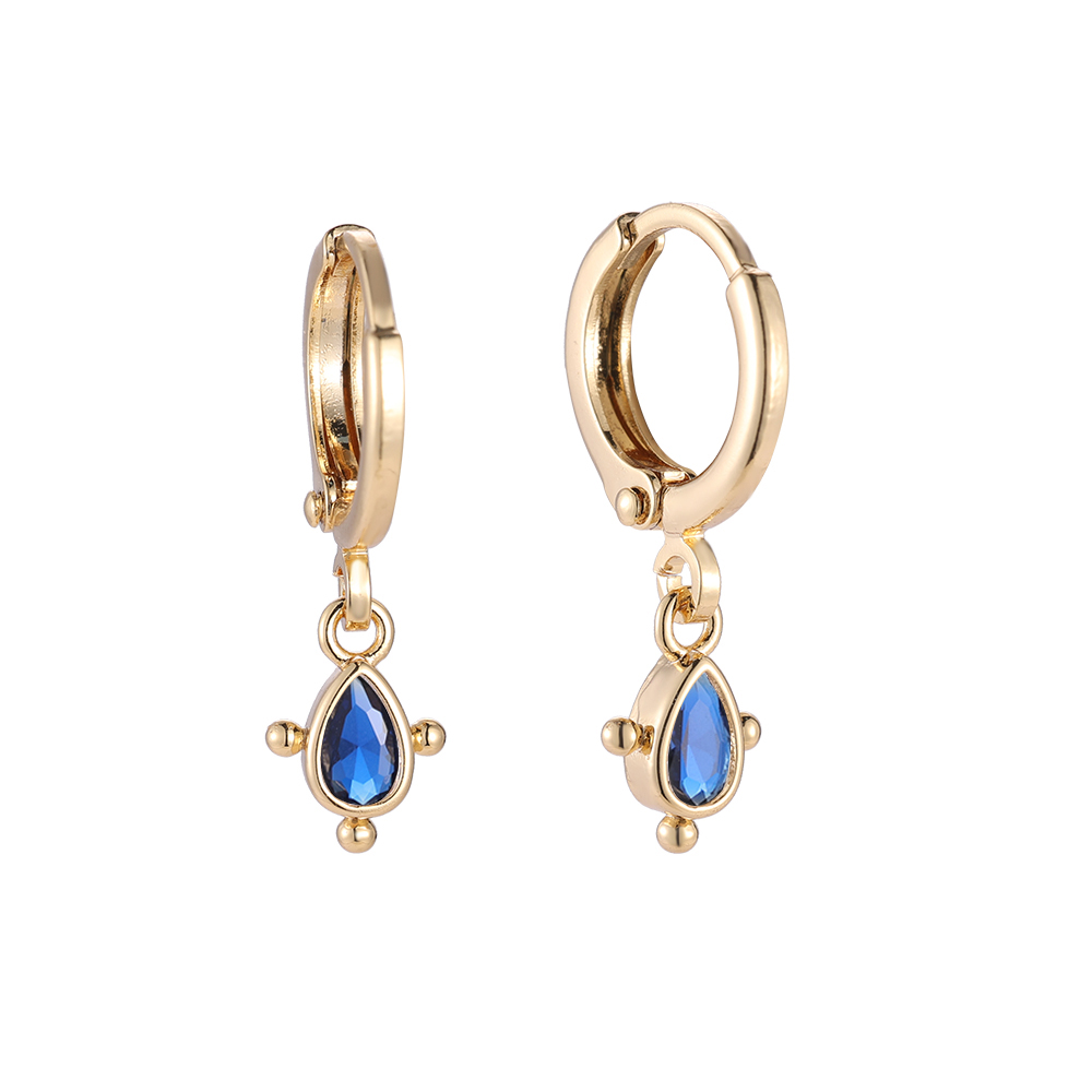Holy Diamond Droplet Gold-plated Earrings