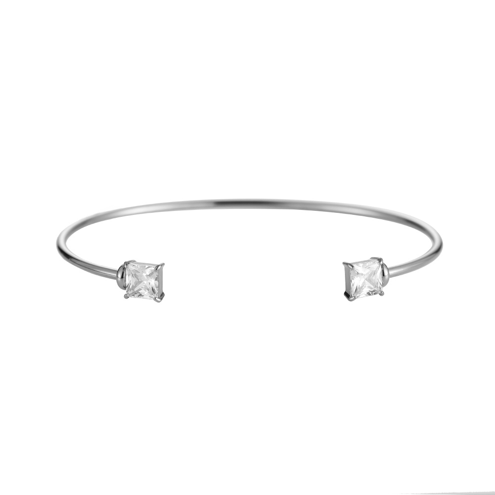 Mirror Cubes Stainless Steel Bangle