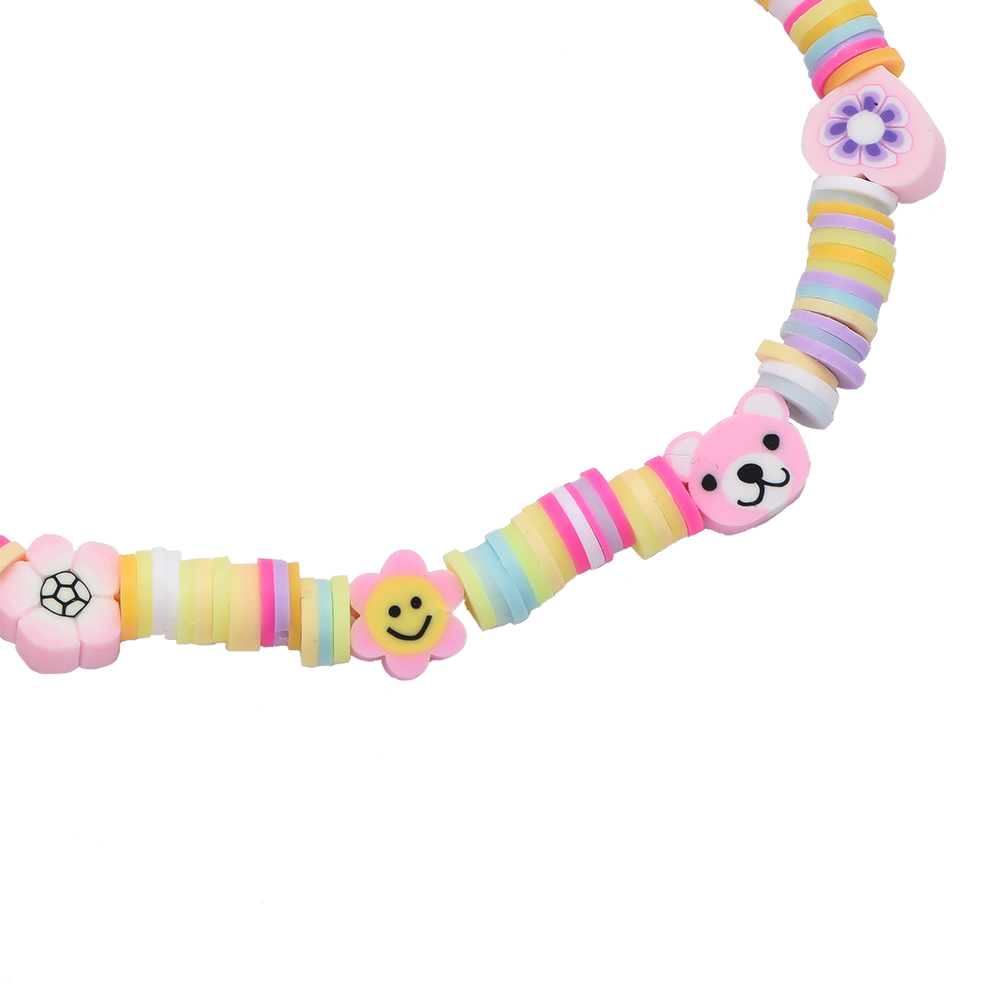 Pink Bear Beads Fußkette