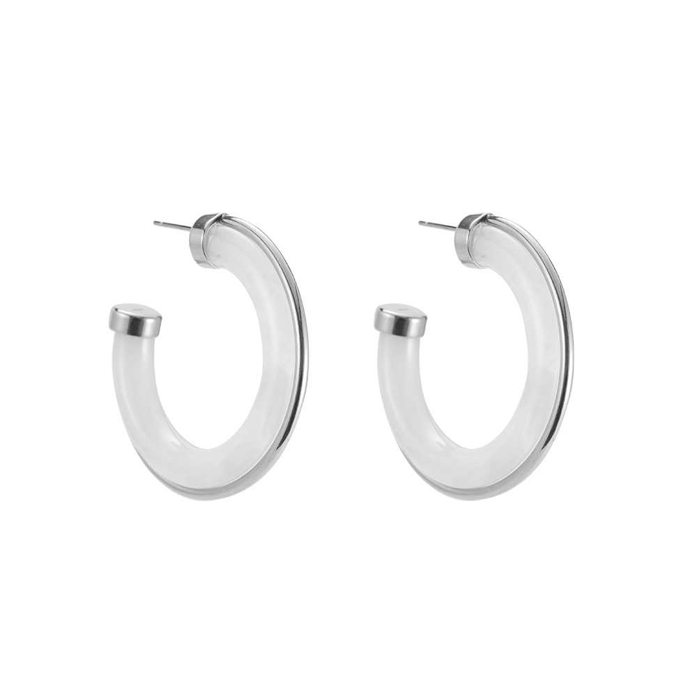 Sanften Halbmond Stainless Steel Earrings