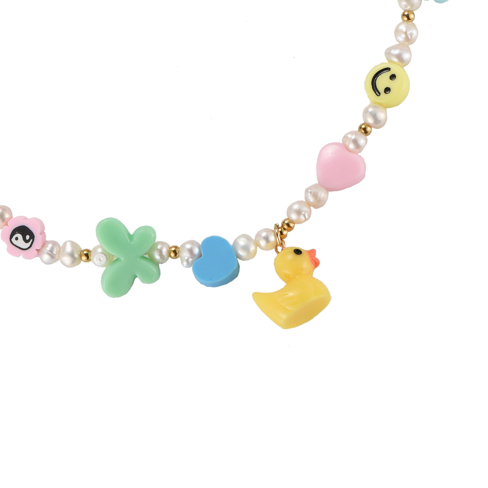 Yellow Duck Pearl Kette