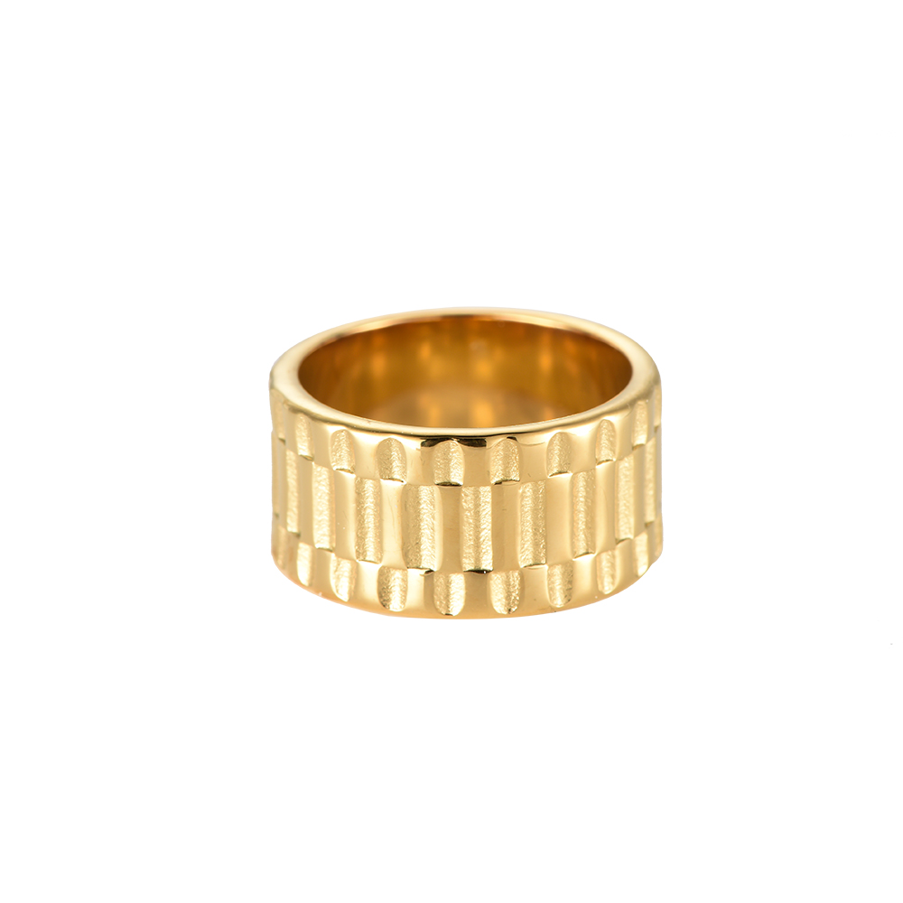 Herringbone Edelstahl Ring