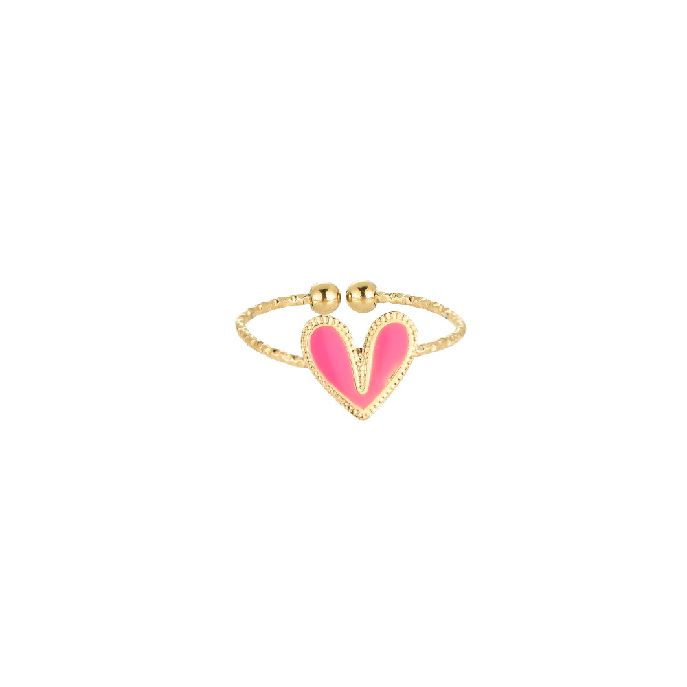 Heart Splash Edelstahl Ring