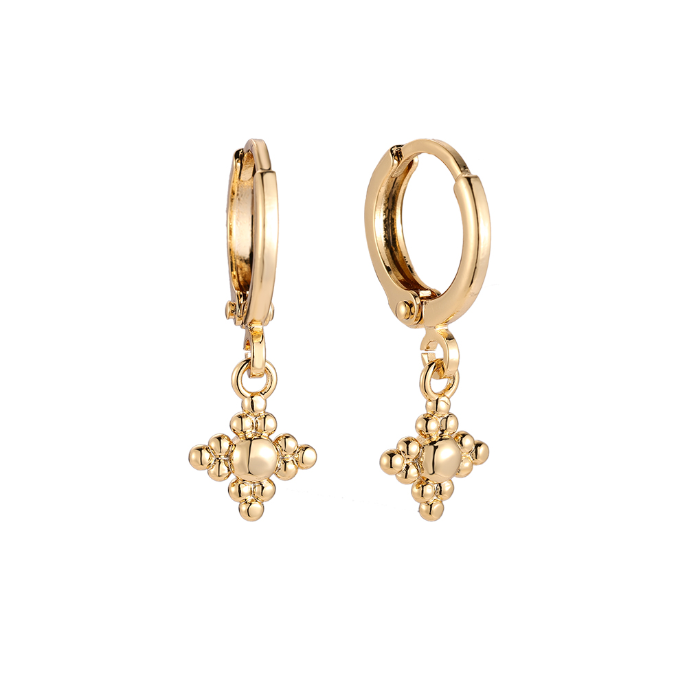 Bubble Flower Gold-plated Earrings