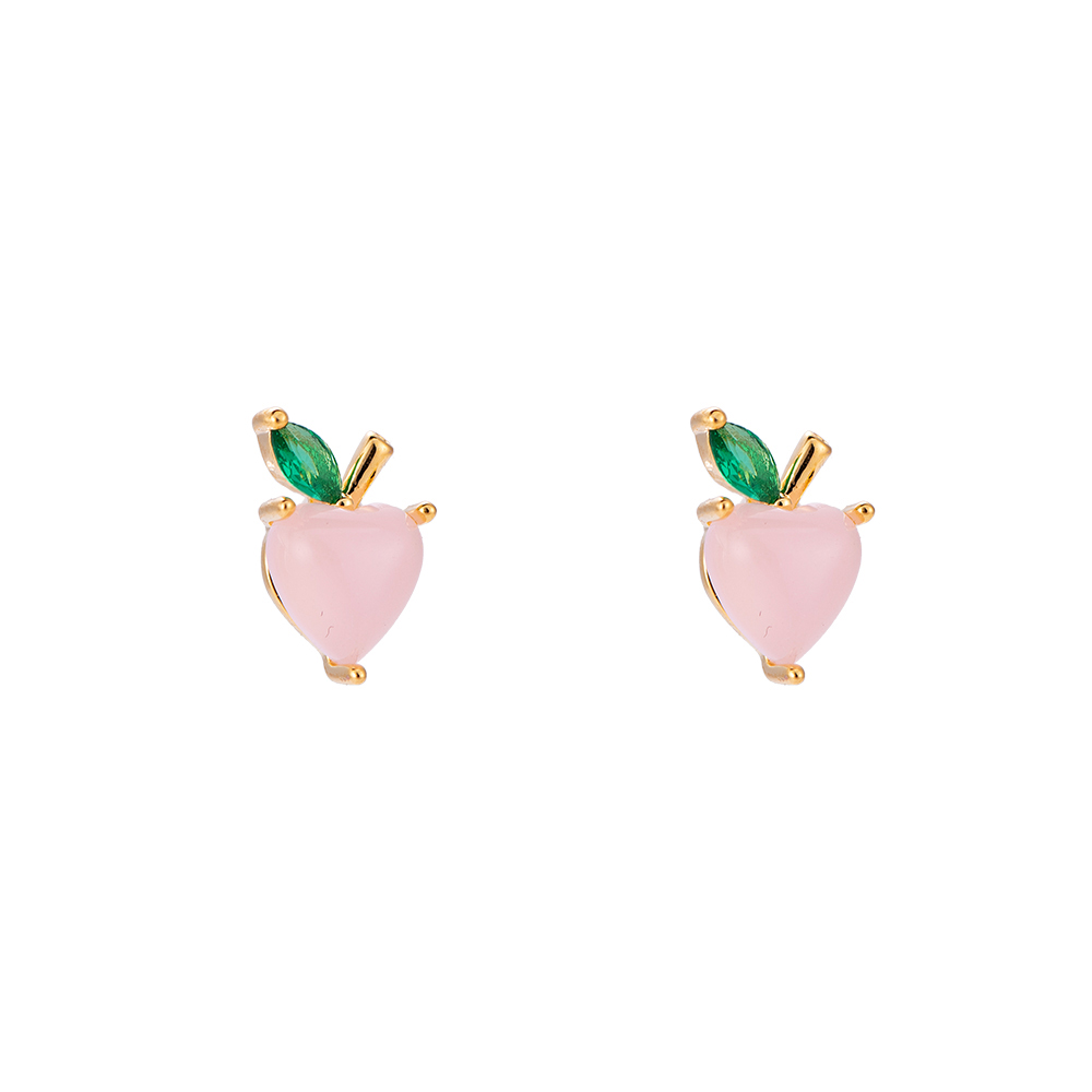 Peach Vergoldete Ohrringe