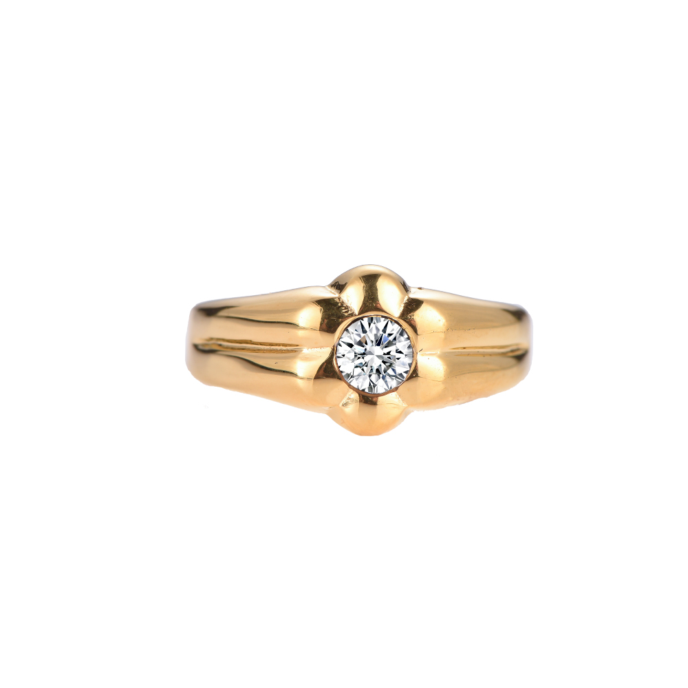 Diamond Flower Stainless Steel Ring