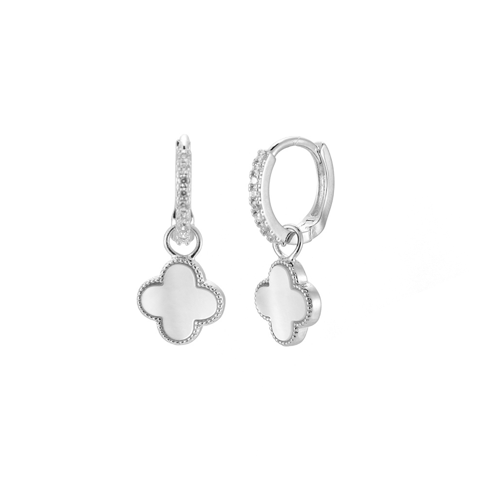 Pearly Cloud Plated Earrings
