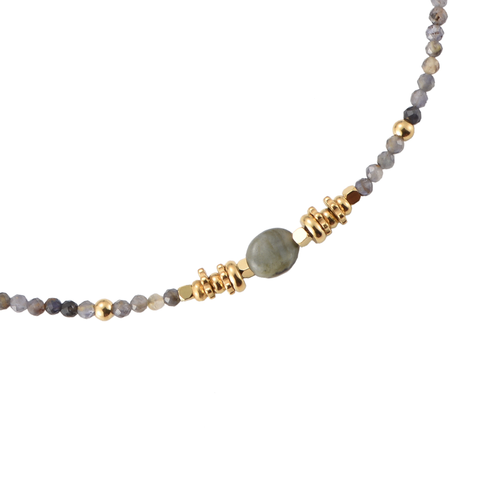 Gomel Natural Stone Stainless Steel Necklace