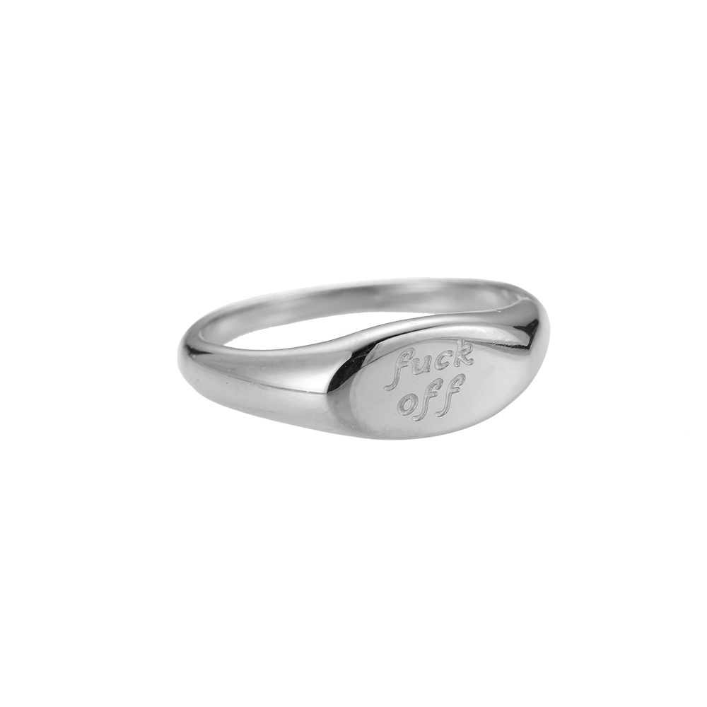 ''fuck off'' Stainless Steel Ring