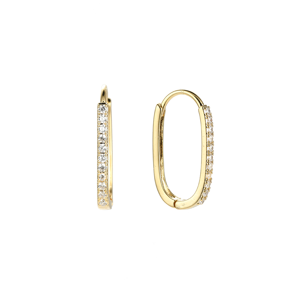 11 Diamonds Square Plated Earring