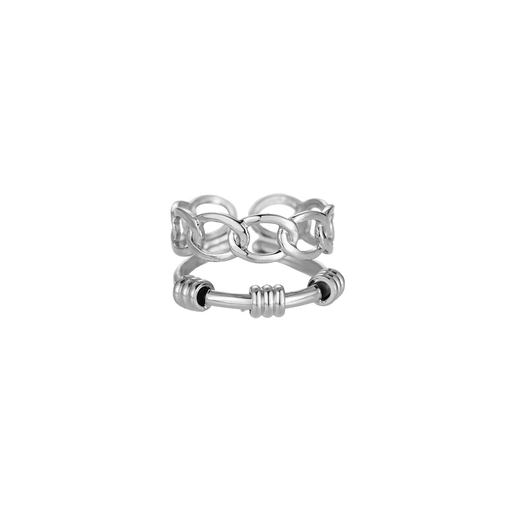 Intertwined Circulation Stainless Steel Rings