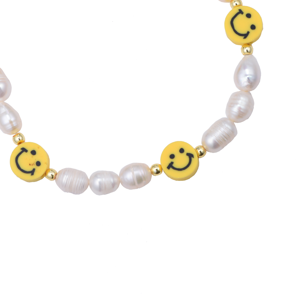 Love Smiley Pearl Armband