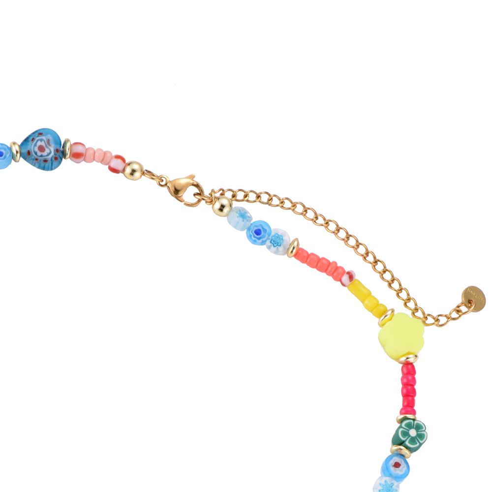 Flower & Colorful Beads Kette