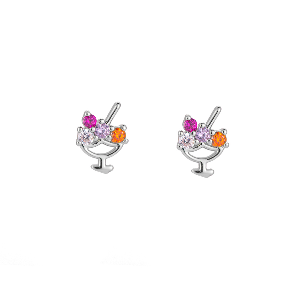 Ice Cream Cup Plated Earrings