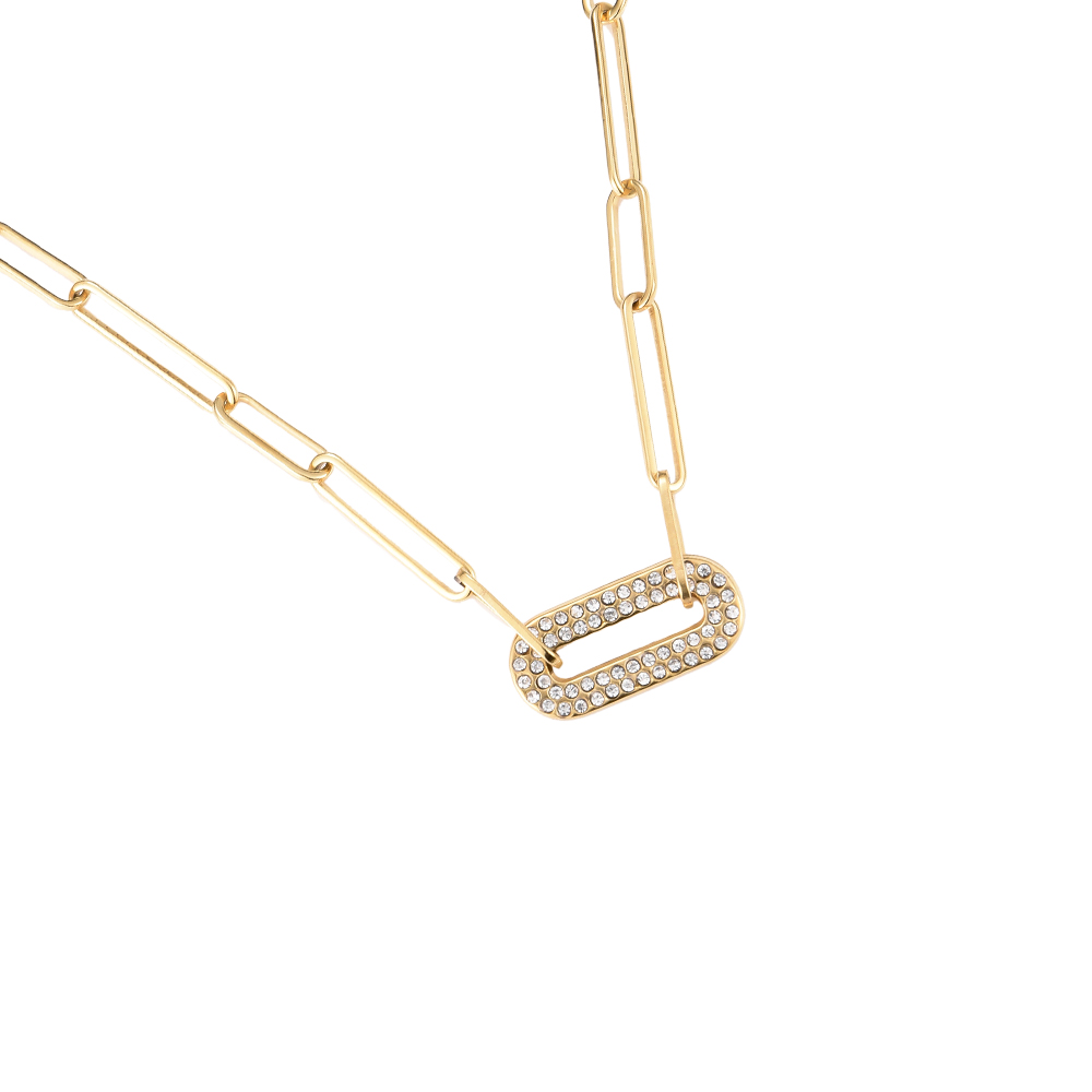 Cindy Chain Diamonds Stainless Steel Necklace
