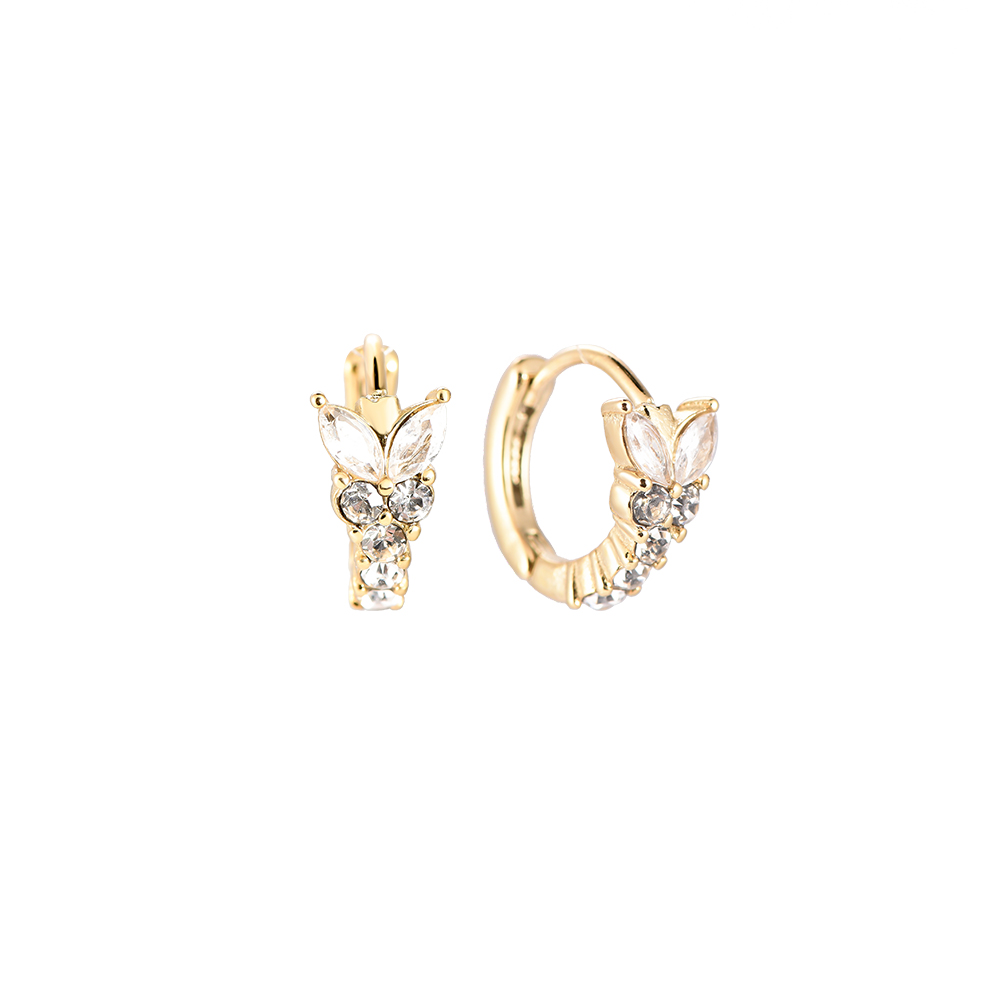 Butterfly Diamond Sparkle Stainless Steel Earrings