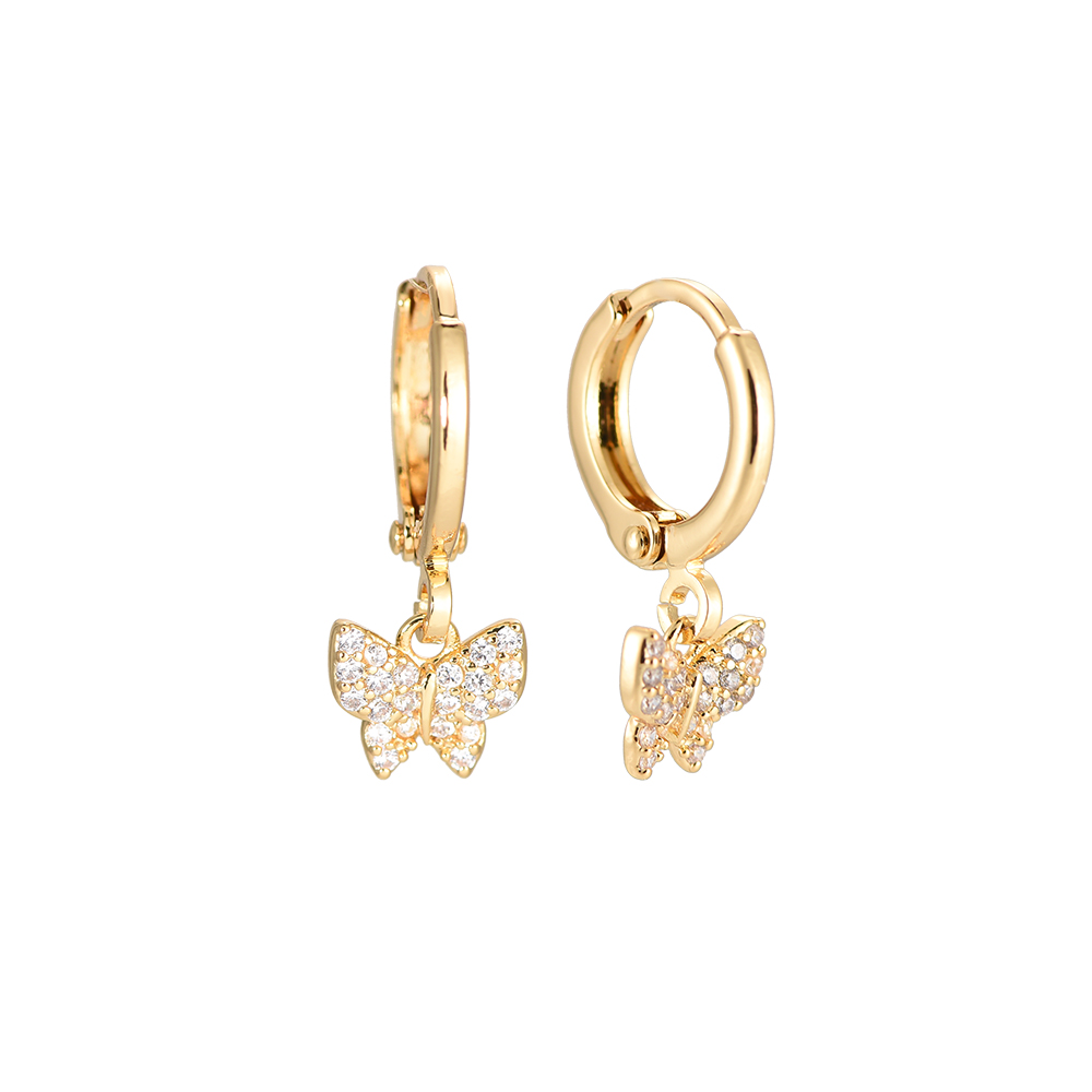 Little Butterfly Sparkle Gold-plated Earrings
