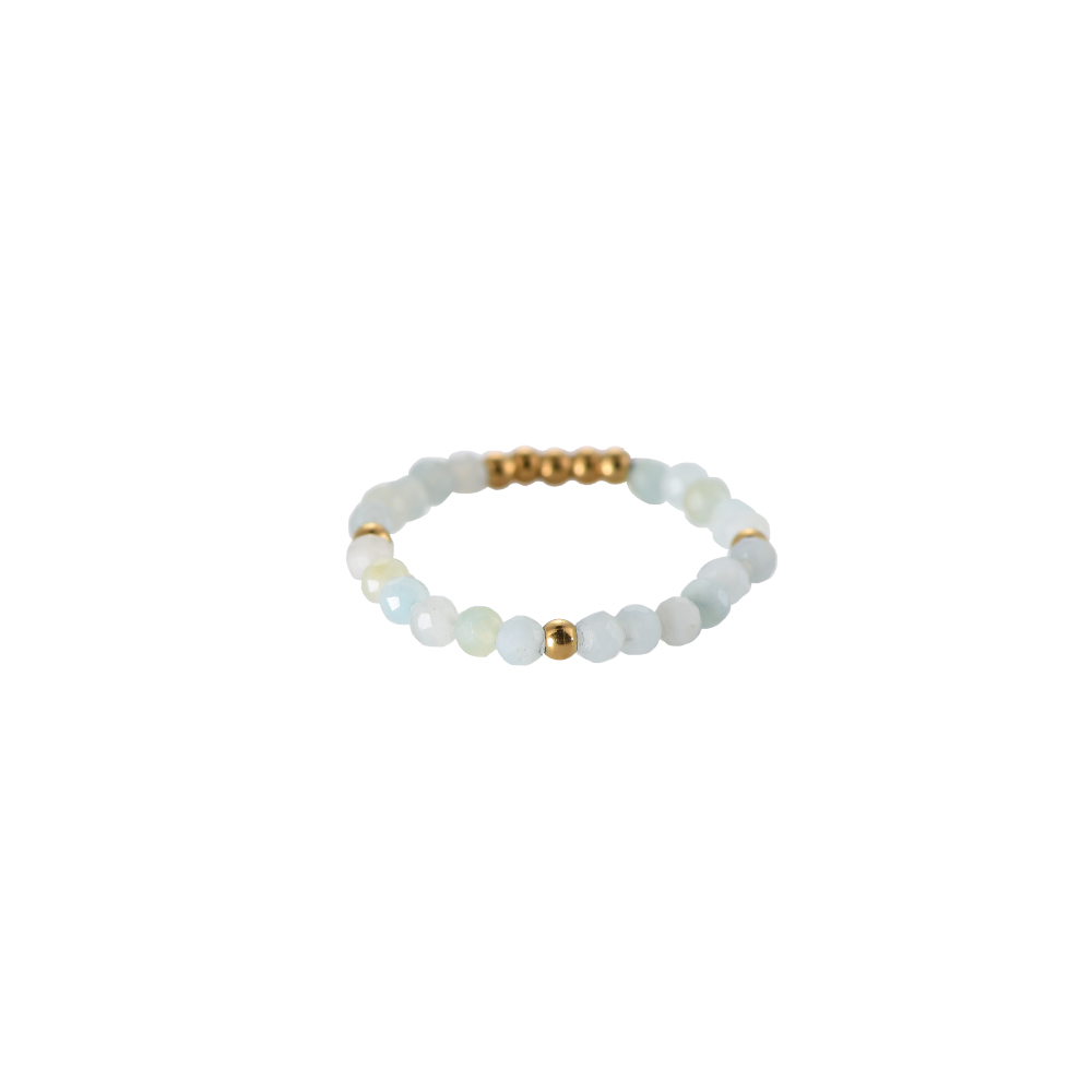 Amazonite Semi-Precious Gemstone Edelstahl Ring