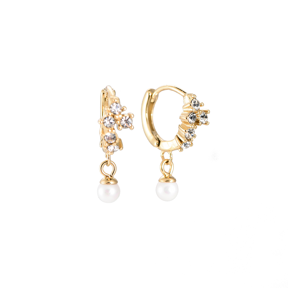 Angelique Pearl Stainless Steel Earrings