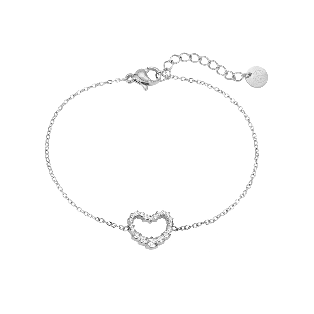 Shining Heart Stainless Steel Bracelet