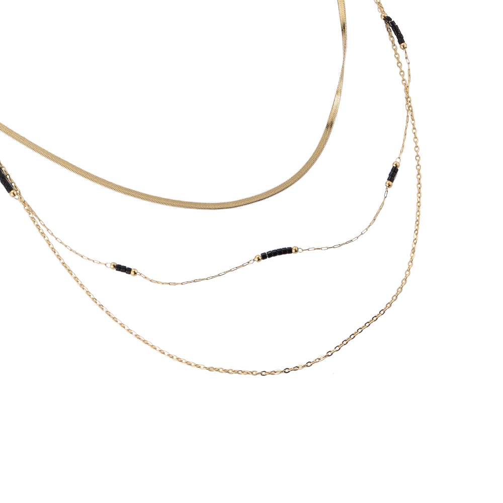 Ringed Snake Multilayered Stainless Steel Necklace