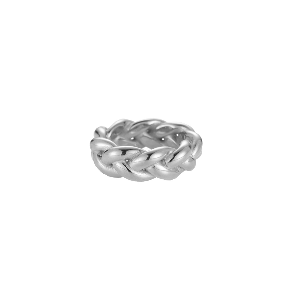 Braided Twist Stainless Steel Ring