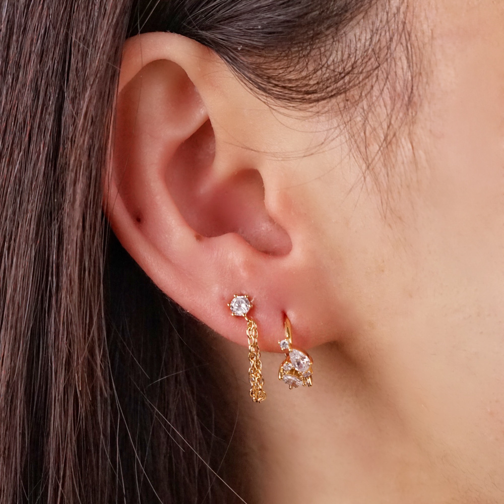 Magnificent Water Drops Plated Earrings