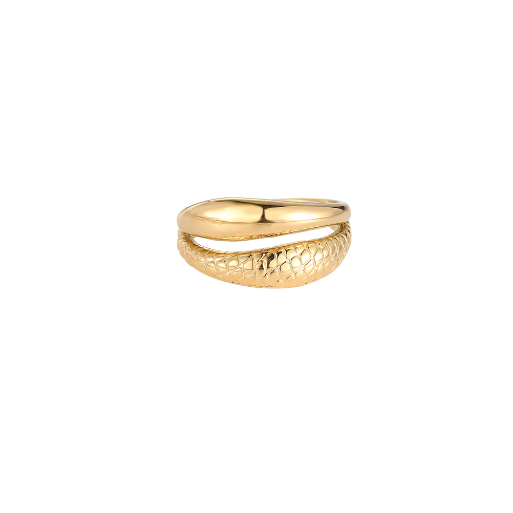 Double Layered Snake Skin Stainless Steel Rings